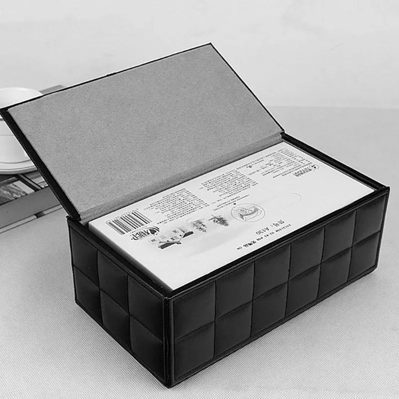 High grade luxurys diamond inlaid car leather tissue box car suction box European style creative home napkin box
