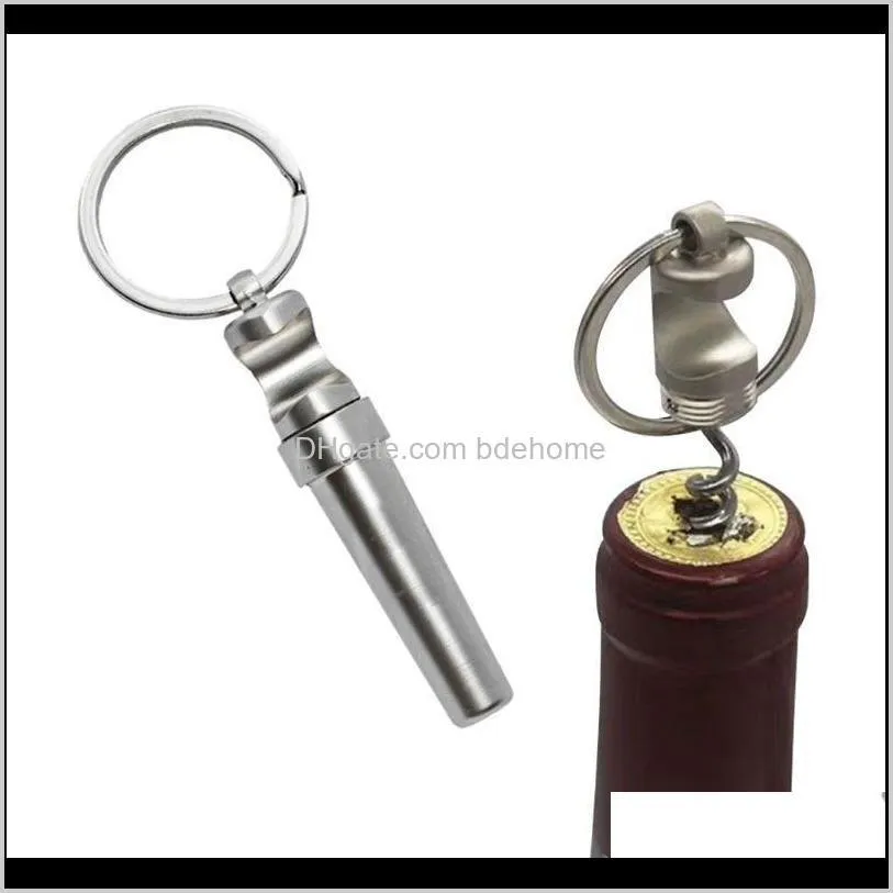 multifunctional zinc alloy 3 in 1 bottle opener keychain outdoor portable mini wine beer can opener keychain jewelry1