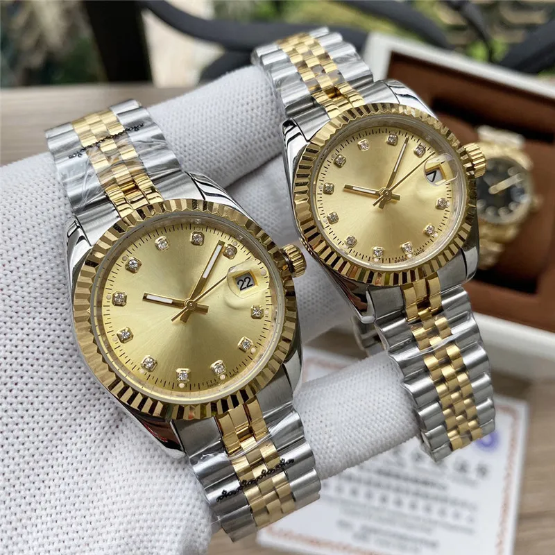 Famous Brand Mens Women Watches Iced Out Automatic Mechanical Watch Fashion Casual Couple Style Relojes De Marca