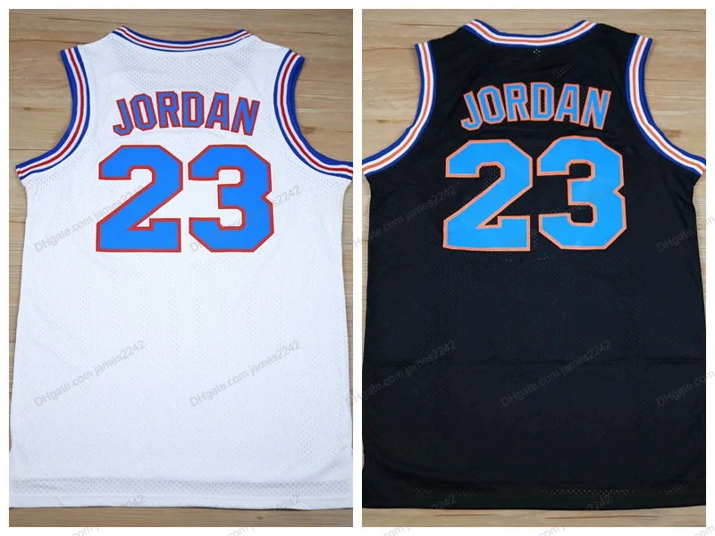 Ship od US Michael MJ # 23 Tune Squad Space Jam Koszykówka Jersey Movie Męskie Wszystkie Szyte White Black Jerseys Rozmiar S-3XL Najwyższej jakości