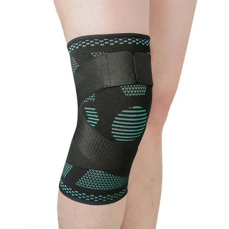 Unter Druck stehende, abnehmbare Bandage, gestrickt, Sport-Knieschützer, Badminton, Laufen, Fitness, Outdoor, Klettern, Knieschützer, Ellenbogen