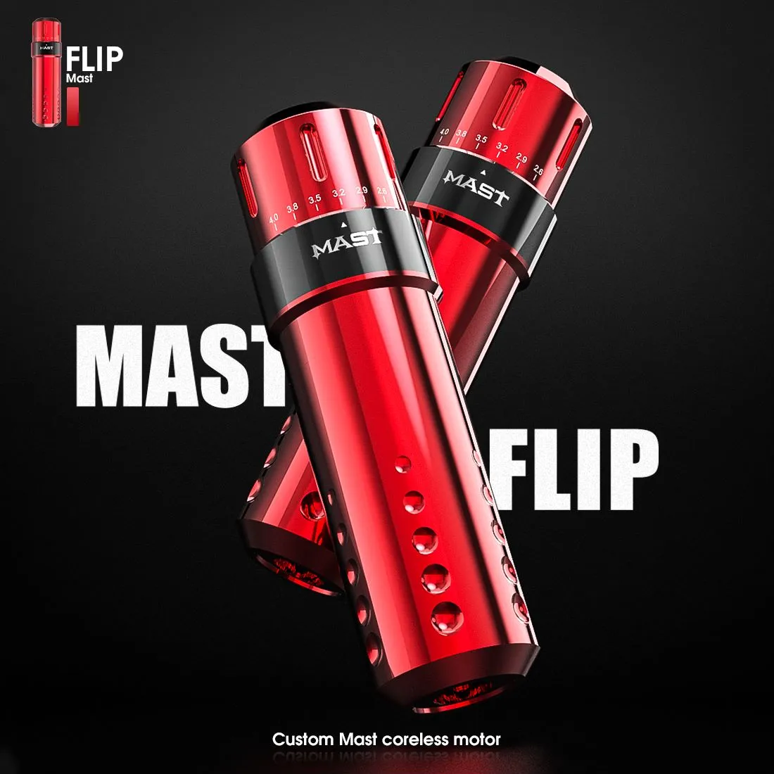 Dragonhawk mastro flip máquina de tatuagem motor rotativo arma curso ajustável wq829