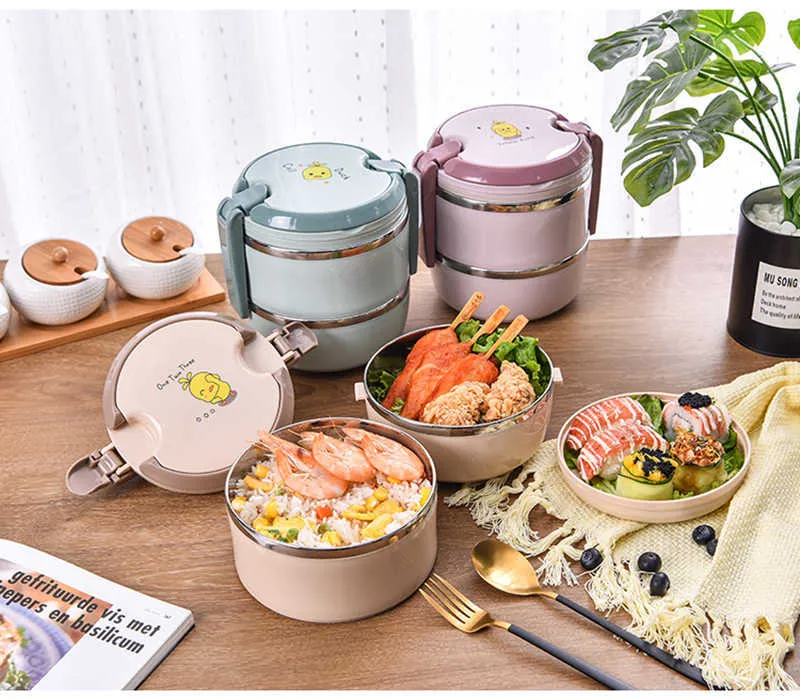 TUUTH 3 Layers Lunch Box High Capacity Portable Bento Box Stainless Steel Food Container For Kids Adult Picnic Office Workers School B11