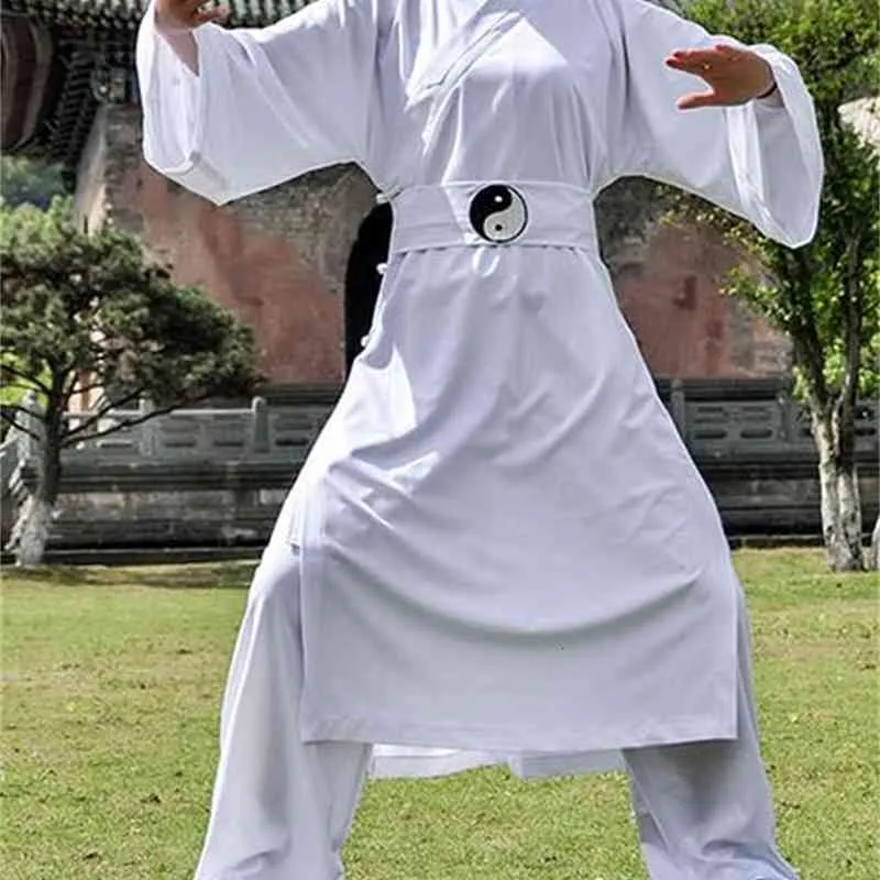 Настройка Unisex Wudang Taiji Tai Chi Одежда для одежды Taoist Taoism Kung Fu Униформа Martial Arts Buits 2 шт. / Установить высочайшее качество Белый