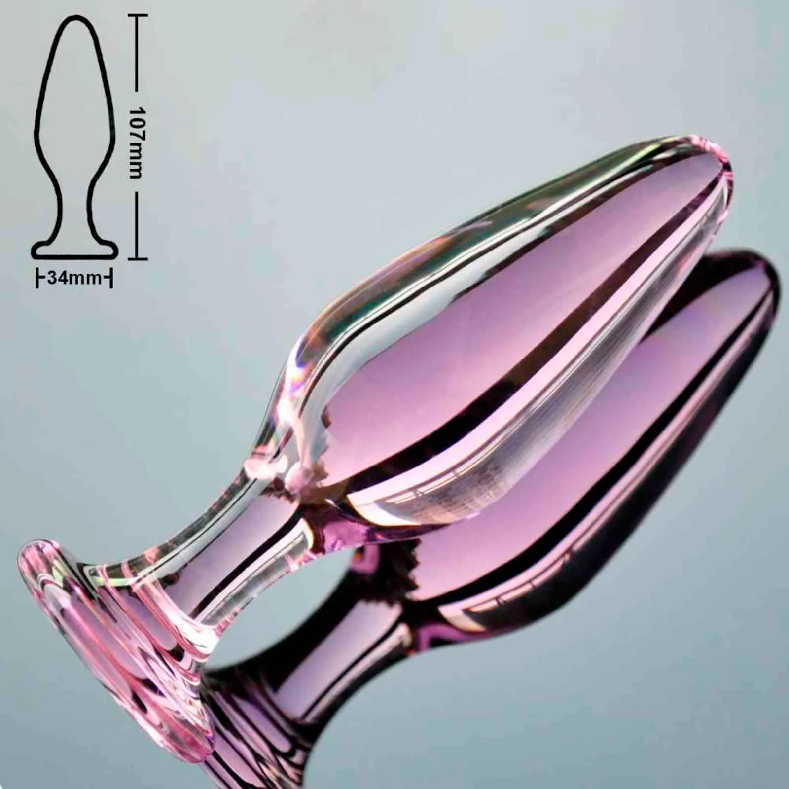 thump it kinetic thumping 7x anal plug Glas Rosebud 3-piece Glass Anal Plug Set – shop.literotica.com main image 1