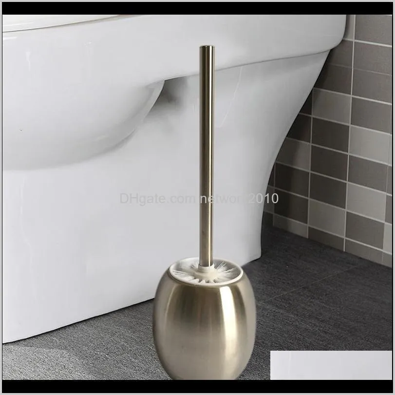 Fırçalar Banyo Ev Bahçe Damla Teslimat 2021 3 in 1 Paslanmaz Çelik Tutucular Naylon Temizleme Fırçası Tuvalet Kromu WC Tutucu Banyo Accessorie