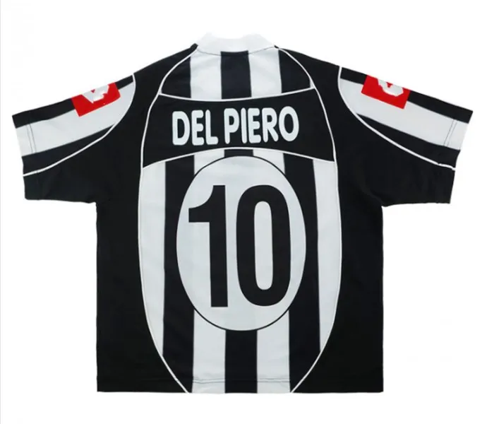 Retro DEL PIERO Soccer Jersey 2001 2003 Full Sleeve Polyester