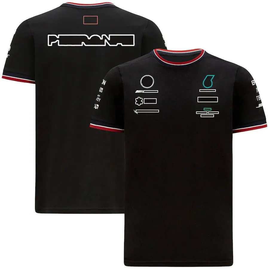 2021夏のシーズンF1フォーミュラワンレースと同じカスタマイズ付きの短袖Tシャツスポーツラウンドネックティー