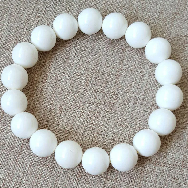 Pulsera Tridacna blanca natural, cuentas de 6-16mm, accesorios de joyería, pulseras de piedra de Color para mujeres y hombres, cuentas, hebras
