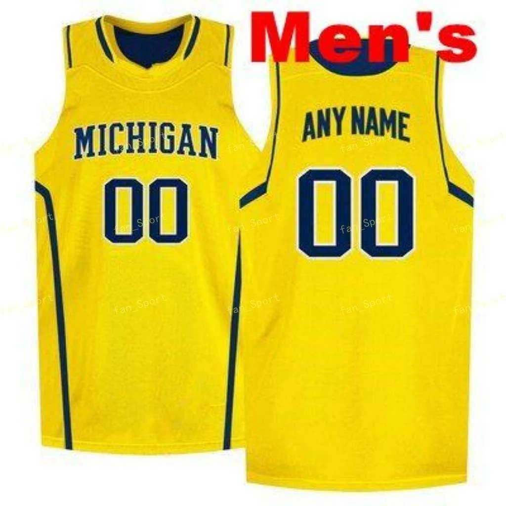 Koszykówka Nik1 NCAA Michigan Wolverines Basketball Jersey 5 Adrien Nunez 51 Austin Davis 55 Eli Brooks Customed
