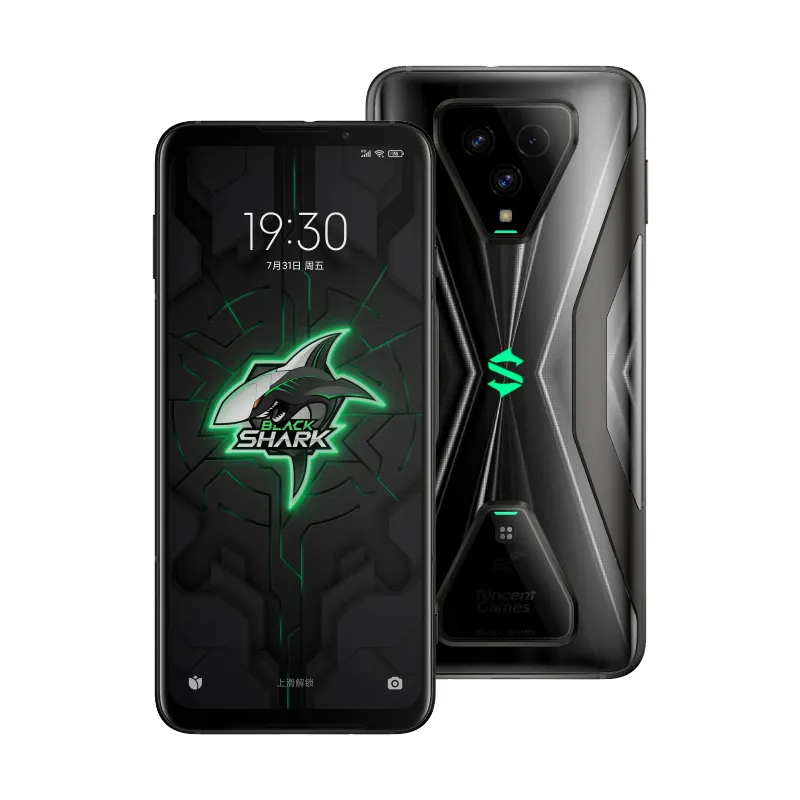 원래 Xiaomi Black Shark 3S 5G 휴대 전화 게임 12GB RAM 128GB ROM Snapdragon 865 64.0MP 안드로이드 6.67 인치 AMOLED 전체 화면 지문 ID 스마트 핸드폰