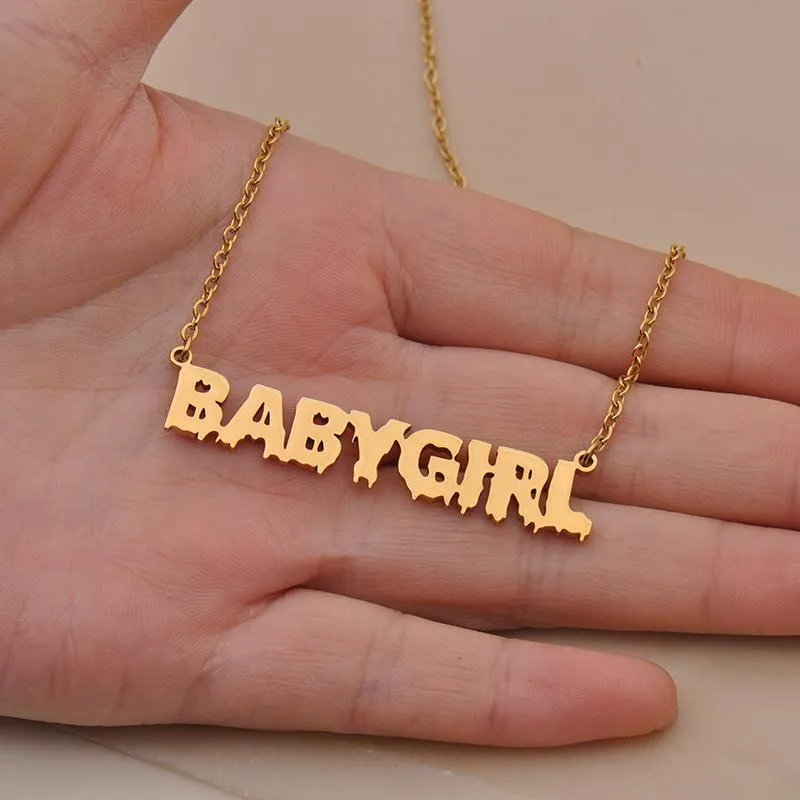 Personalized 9 Carat Gold Girl Necklace | Merci Maman