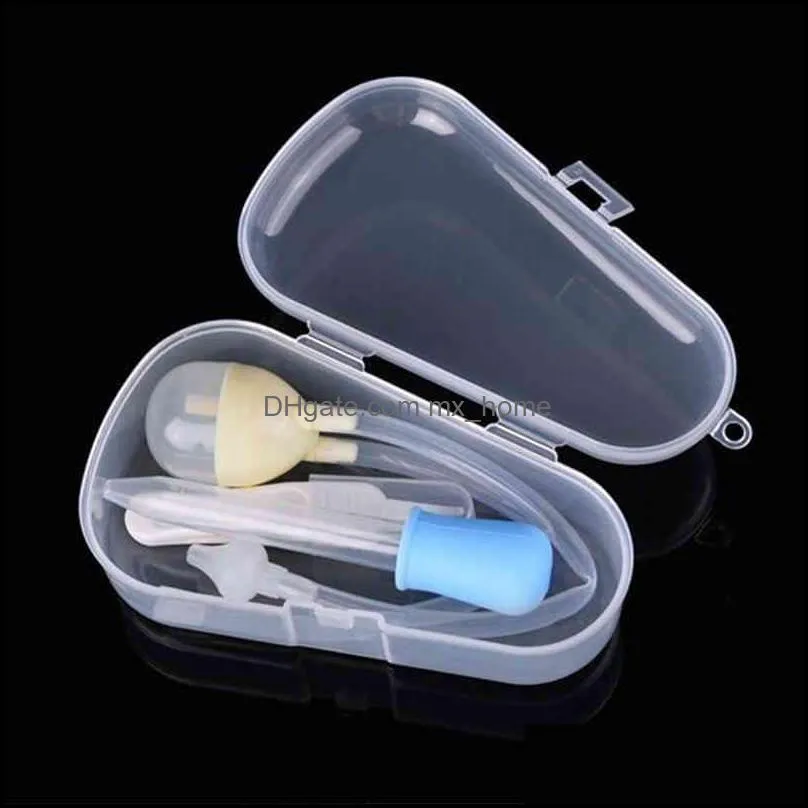 Newborn Baby Safety Nose Cleaner Kid Vacuum Suction Nasal Aspirator Set Medicine Dropper Accessories Infant Child Flu Protection