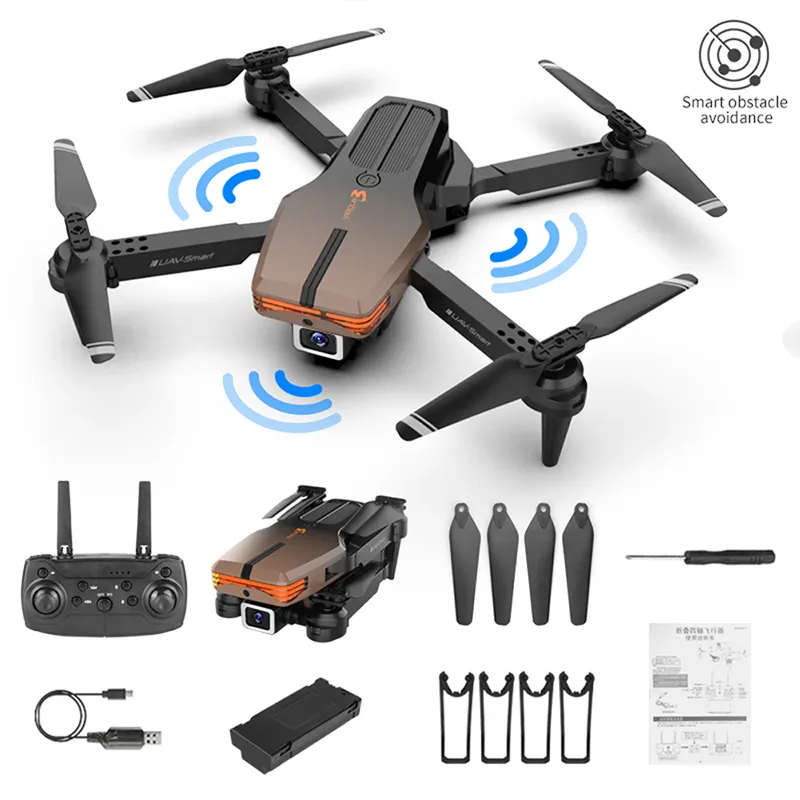 New V3 PRO Mini Drone 4K Profesional HD Dual Camera FPV Obstacle Avoidance Dron RC Quadcopter Helicopters Toys For Children