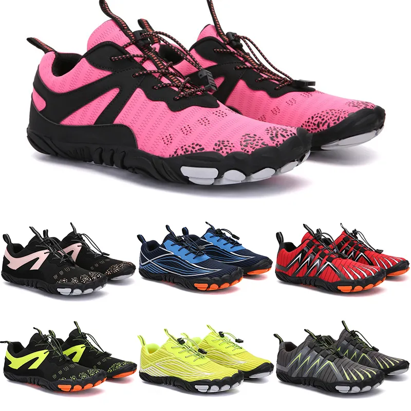 2021 Four Seasons Five Fingers Sports Scarpe sportive Net Ret Extreme Simple Running, Cycling, Exiking, Green Rosa rosa Black Rocce Arrampicata 35-45 Colore 122