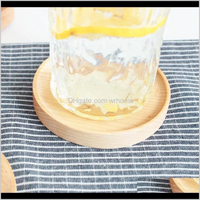 cute simple bear wood drink pad lovely coffee cup mat tea dining soft placemats decoration accessories mats & pads