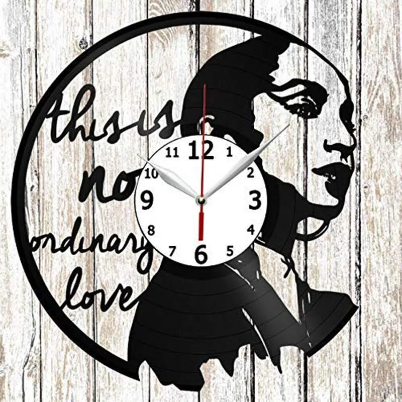 Relojes de pared Sade Record Clock Home Art Decor Diseño único Hecho a mano Regalo original Black Exclusive Fan