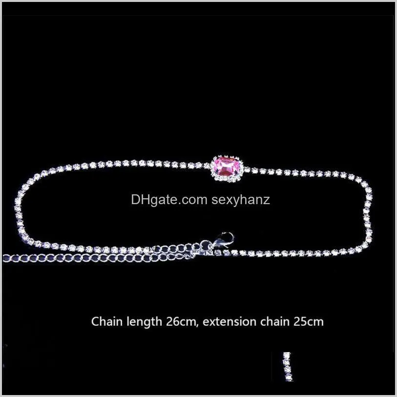 Star Luxury Crystal Simple Choker Necklace for Women Pink Collana Kolye Bijoux Collares Mujer Gargantilha Collier Gift