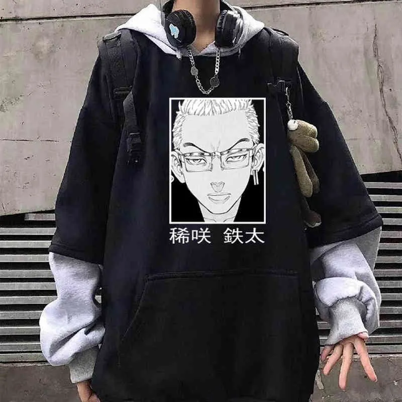 2021 Anime Tokyo Revengers Valhalla Gedruckt Hoodie Unisex Lustige Kisaki Tetta Langarm Oversize Hip Hop Sweatshirt H1227