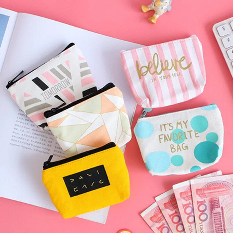 Mini Sıhhi Peçete Çantası Tuval Para Çantası Tutucu Pad Poşeti Kozmetik Organizatör Depolama Çantaları Kadın Cüzdan Kozmetik Kılıf