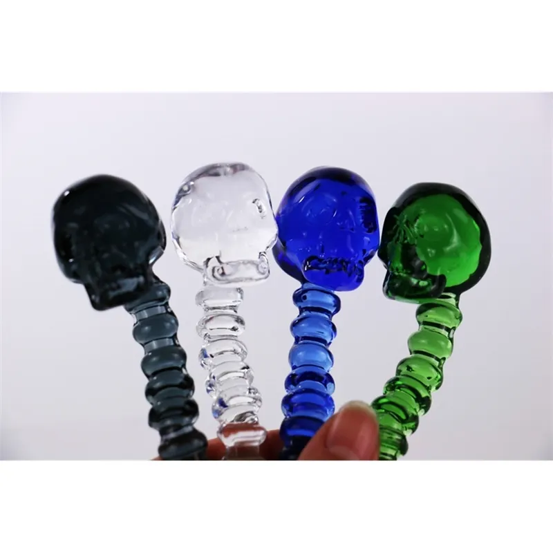 Pipes à fumer 4,5 pouces verre dabber crâne accessoires colorés pour la vente en gros bong pipe à eau plate-forme pétrolière dabbers outils Dab