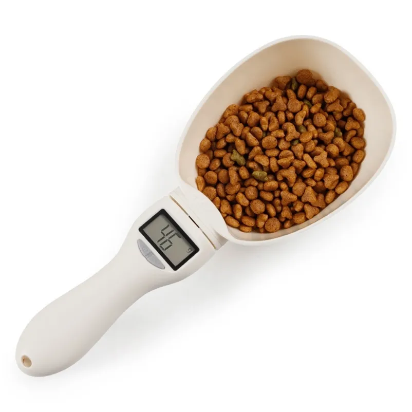 800g/1g Kitchen Scale Spoon Pet Food For Dog Cat Feeding Measuring Cup Portable Removeable With Led Display 210615