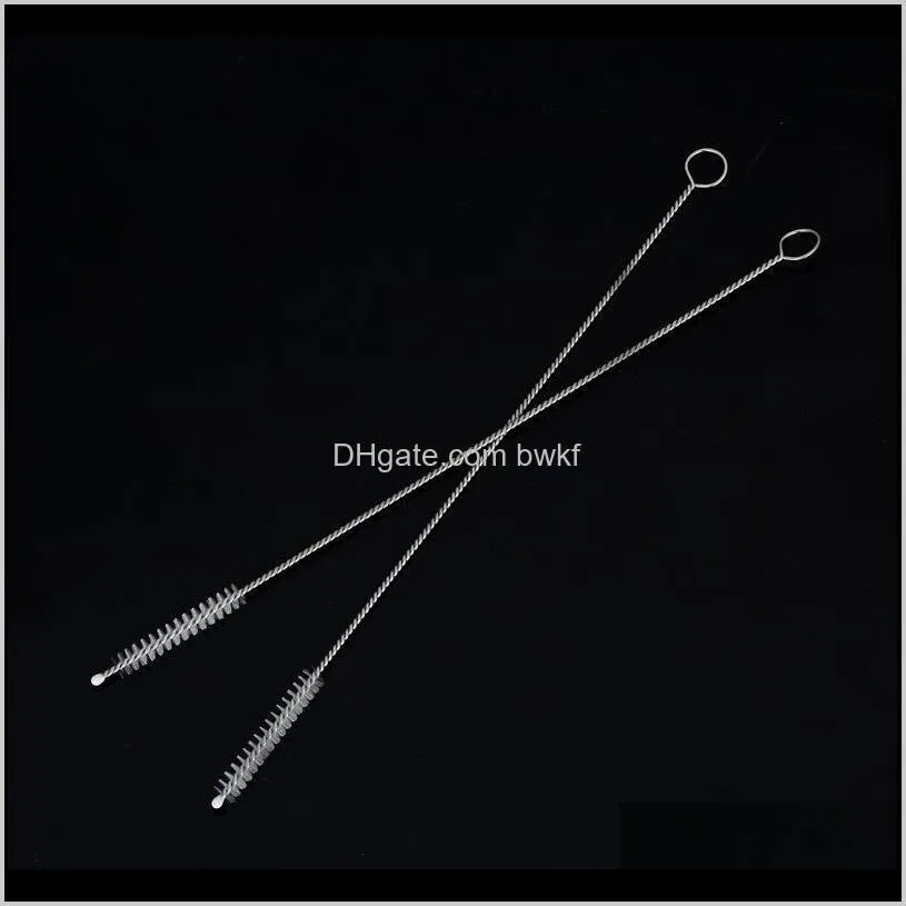 17.5cm straw brush bottle cleaners stainless steel cleaning brush nylon brush drinking pipe cleaners ydl040