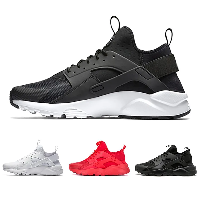 Huarache IV 4.0 Mens Running Shoes Light Weight Triple Black White