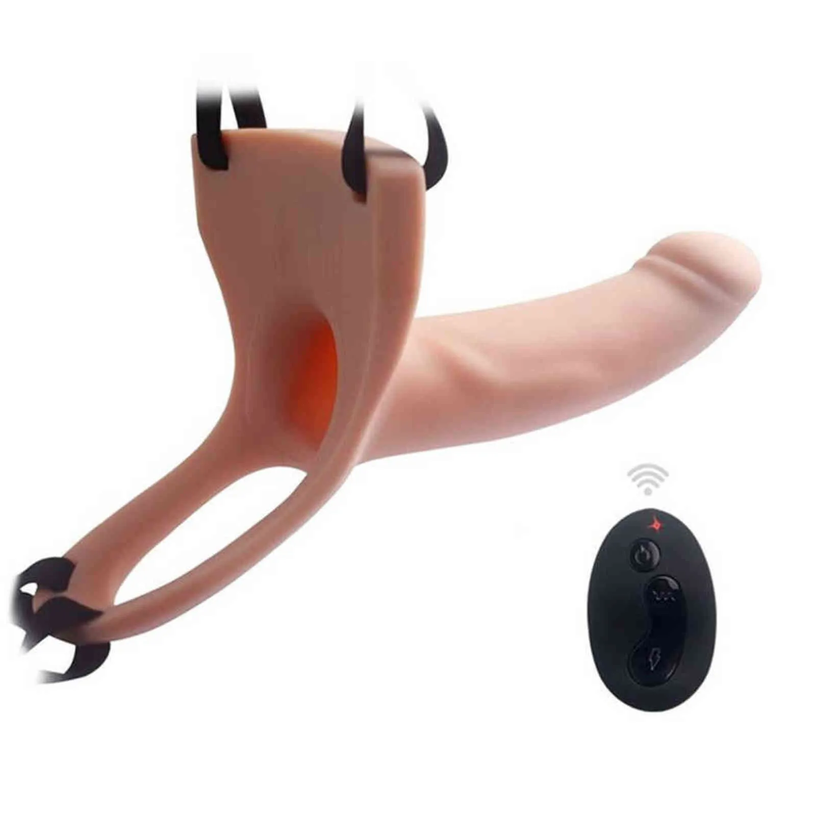 NXYバイブレーターAphrodisiaリモコンの中空ストラップンディルドバイブレーターのためのゲイ男性の陰茎の伸びの振動のストラップがハーネス1120