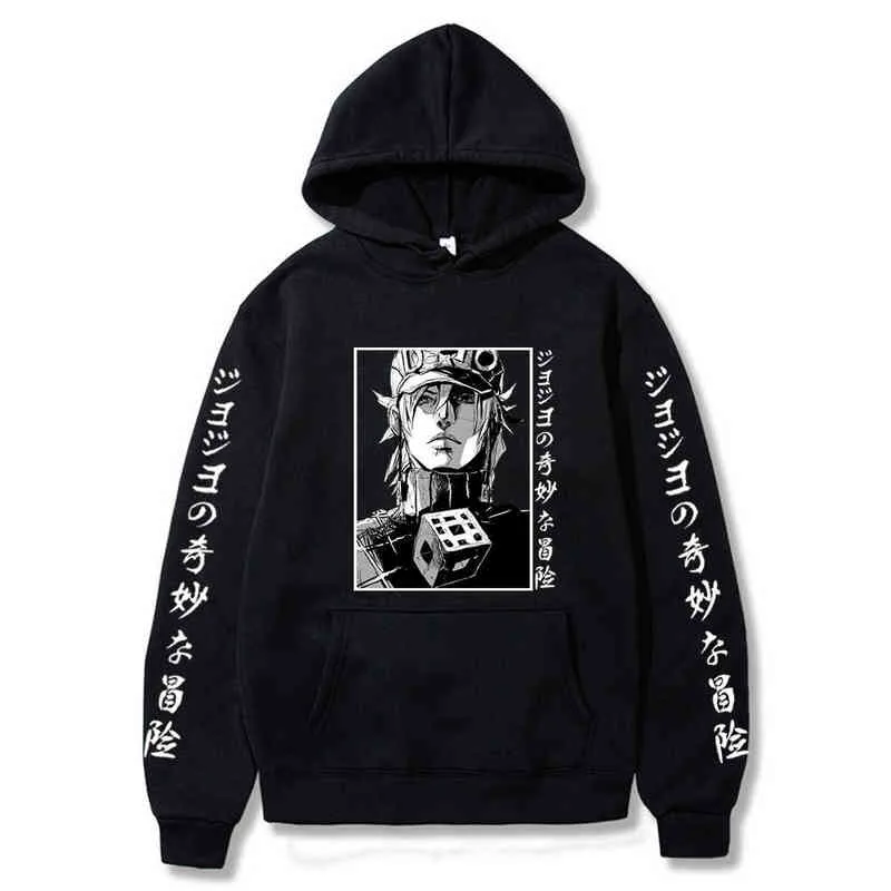 Jojo Bizarre Adventure Print Hoodie Lente Dames / Man Hoodie Streetwear Y1213