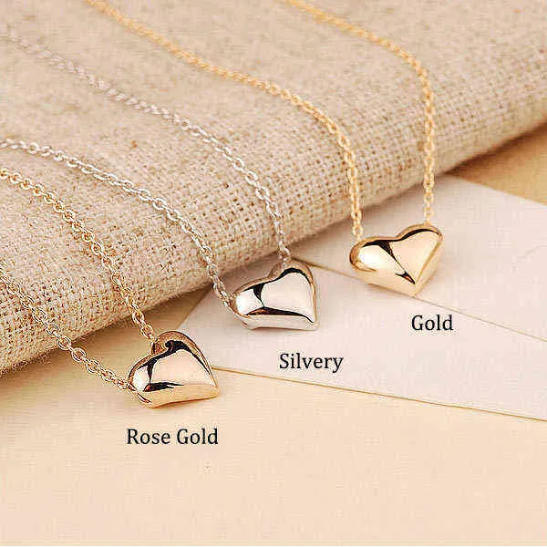Fashion Women Alloy Love Heart Pendant Necklaces Charm Necklace Jewelry Gifts TT@88 G1206
