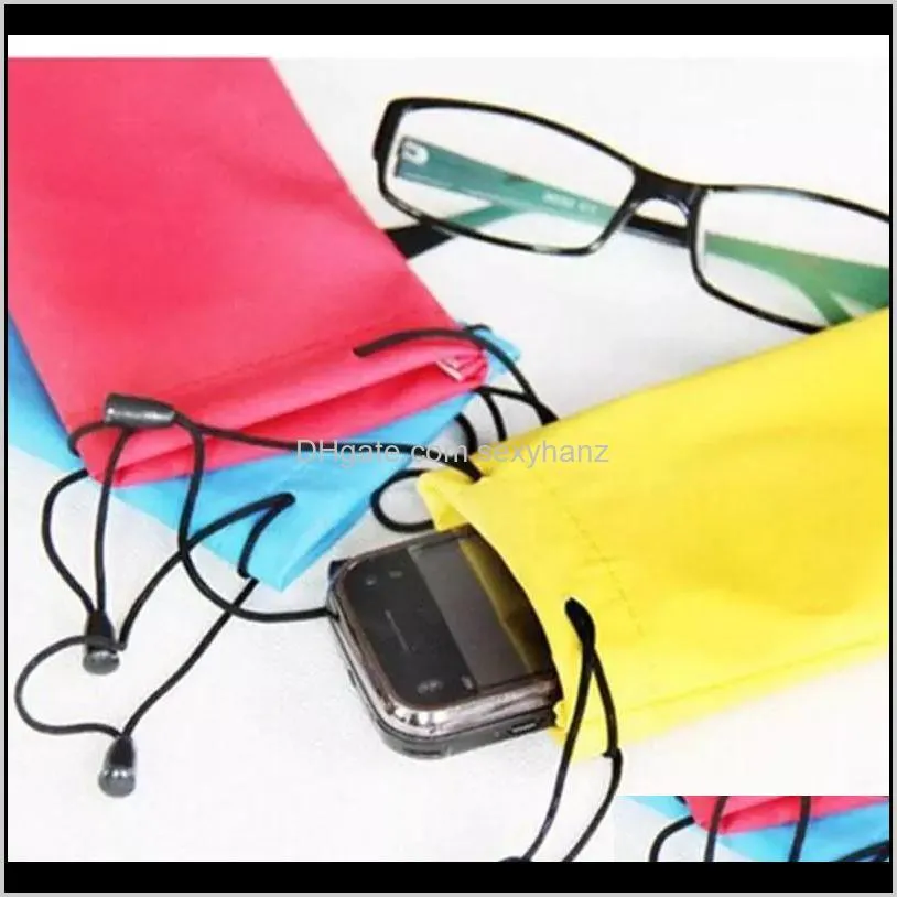 colorful sunglasses pouch microfiber dust waterproof sunglass bag portable drawstring eyeglasses cases cellphone watches jewelry carry