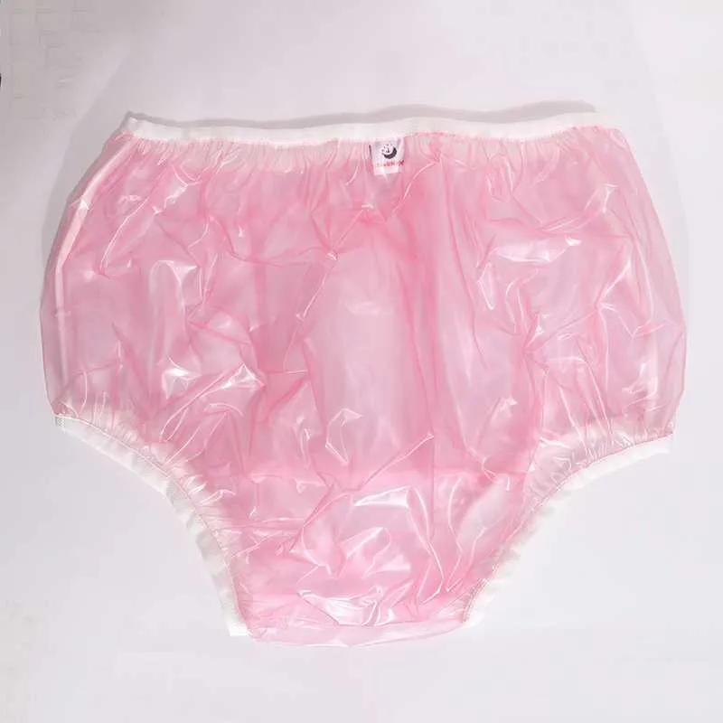 Reusable PVC Adult Diaper Plastic Pants With Bikini Bottoms Set Of