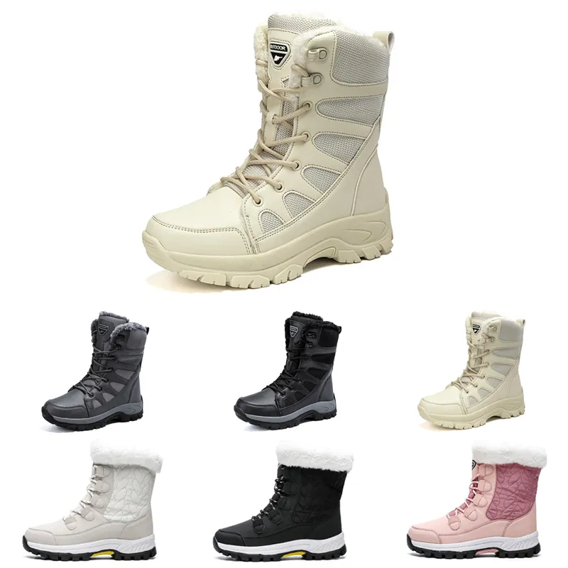 Nyaste vinter stövlar män skor kvinnor utomhus snö varm plysch boot mode andas mens kvinnors tränare sneakers 36-46