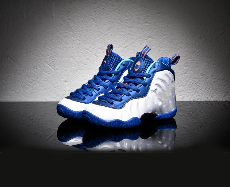 Kids Basketball Shoes Penny Hardaway FOAM DARK STUCCO Eggplant Youth Running Copper Metallic Red Children Sport Sneaker