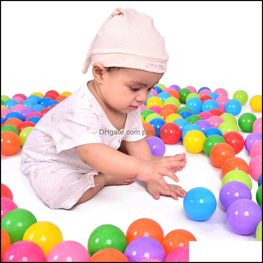 Sand & Gifts25Pcs/Lot Plastic Ocean Ball Eco Friendly Soft Tent Bath Water Pool Baby Kids Swim Pit Toy Outdoor Fun Sports Play Toys Drop Del