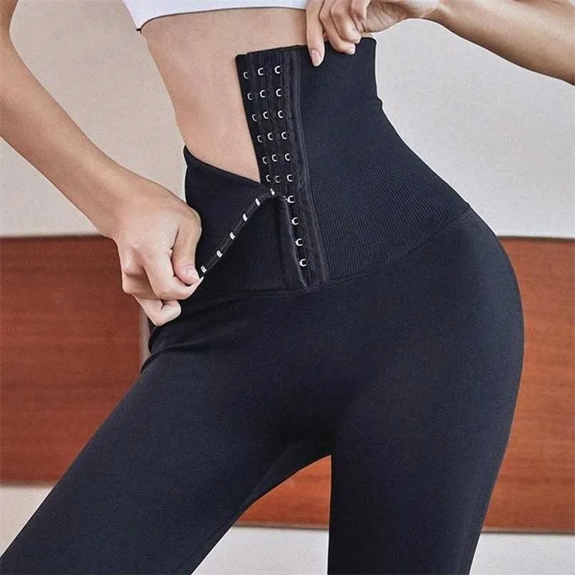 Leggings Women Fitness High midje Sport Push Up Compression Gym Träning Träning Elastic Leging Femme 211115