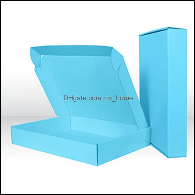 10Pcs Color Corrugated Paper Box 3 Layer Small Courier Box Jewelry Express Boxes Kraft Gift Packaging Logistics Supplies