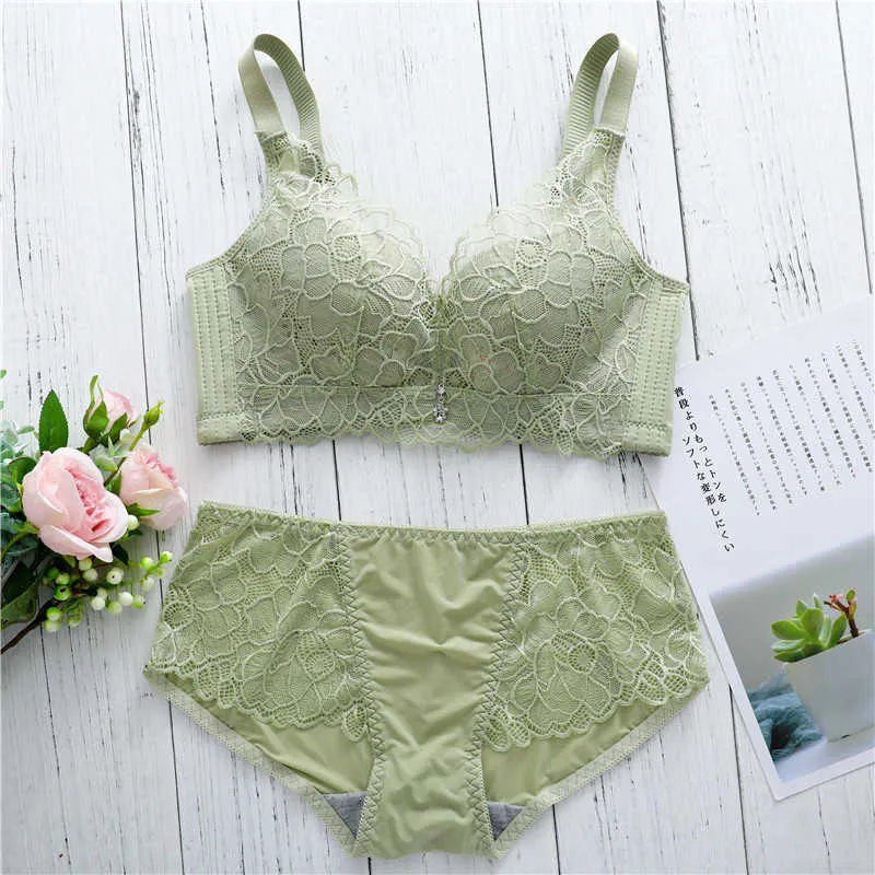 Sexy Lace Bras Set For Women Plus Size Bralette Lingerie Transparent  Panties Push Up Underwear Briefs Female Intimates 40D #F Q0705 From 8,53 €