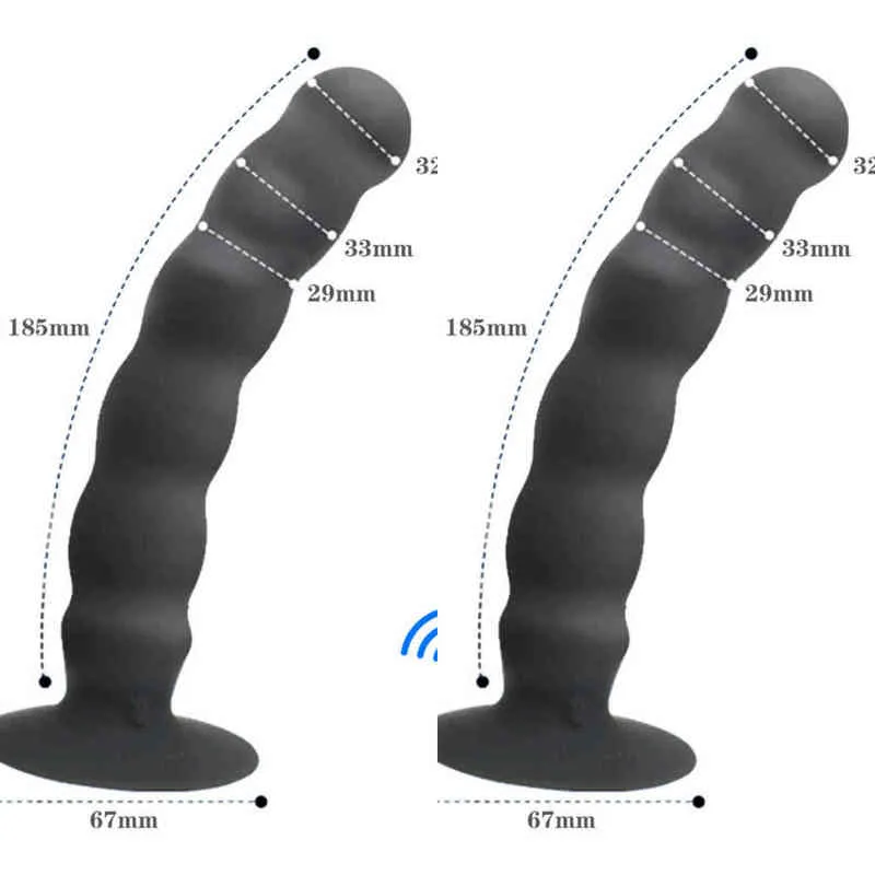Nxy Sex Vibrators Doux Silicone Anal Gode Butt Plug Vaginal Sans Fil À Distance g Spot Stimulation Cour Perle Jouet 1227
