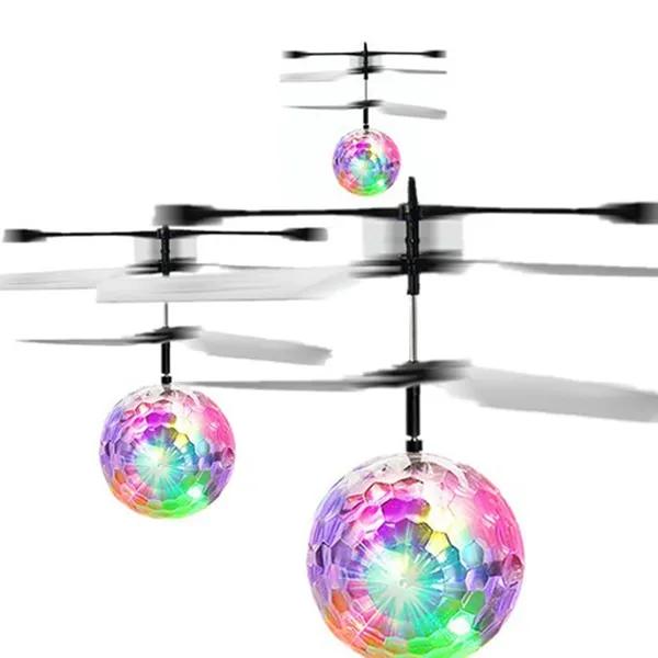 Flyga Crystal Ball Disco LED Light Induction Helikopter