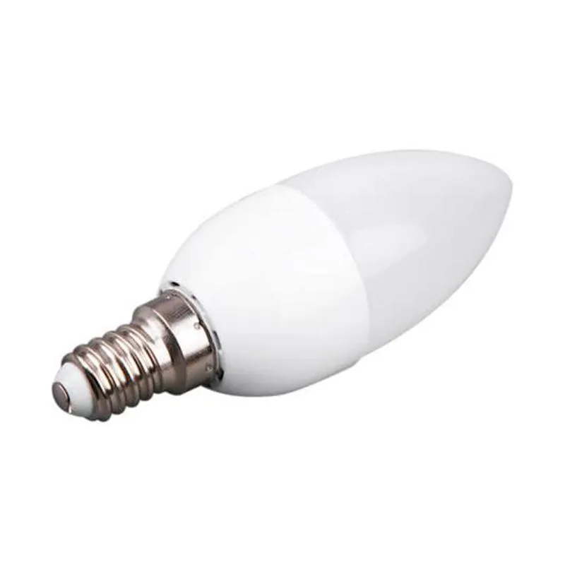 المصابيح 1PCS 5W 7W LED شمعة المصباح E14 مصباح داخلي الضوء 110V 220V-240V الثريا دافئ أبيض البرد للمنزل