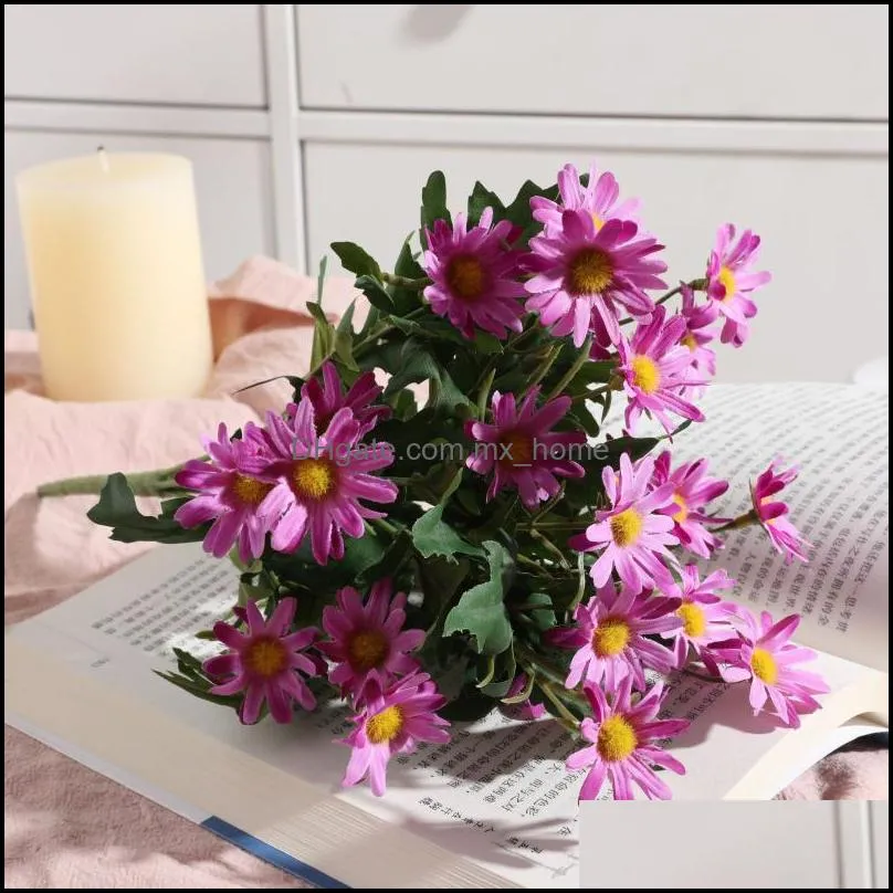 Simulation Small Daisy Rural Style Home Decoration Flower Chrysanthemum Fake Greenery Artificial Plants Decorative Flowers & Wreaths