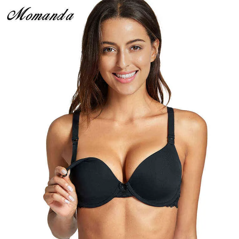 Momanda Women's Brifteeding軽くパッド入りのアンダーワイヤー看護Bra 211217