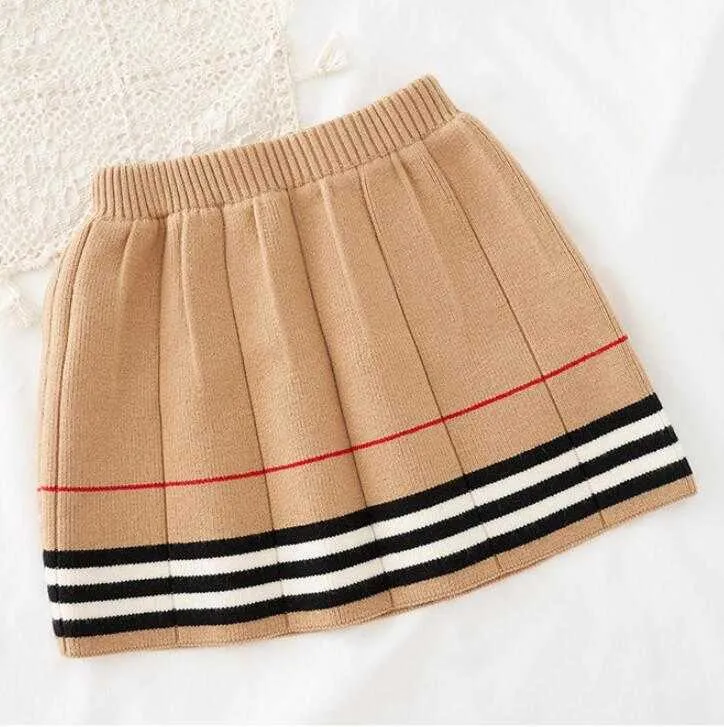 2021 Spring Autumn New Arrival Girls Knitted Suit Top+skirt Kids Clothing Girls Clothing