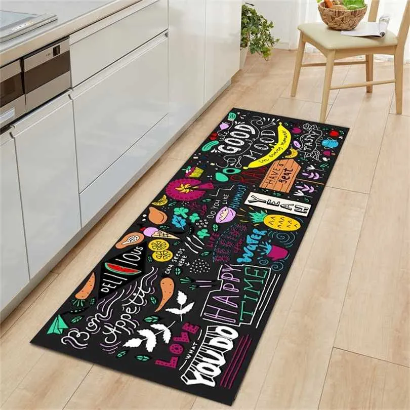 Hippie Home Kitchen Mat Carpet Vegetables Floor Entrance Door Outdoor Rugs and Carpets for Living Room 211124