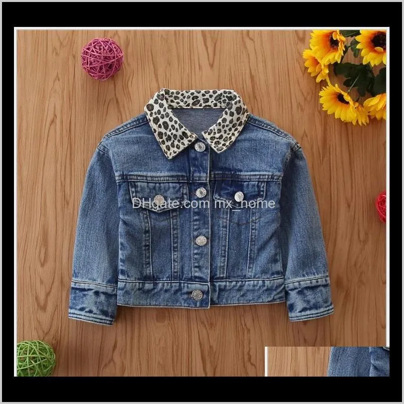 Baby Clothing Baby Maternity Drop Delivery 2021 Girls Jackets Spring Autumn Short Style Bowboy Jacket Children Long Sleeve Denim Coats Kids O