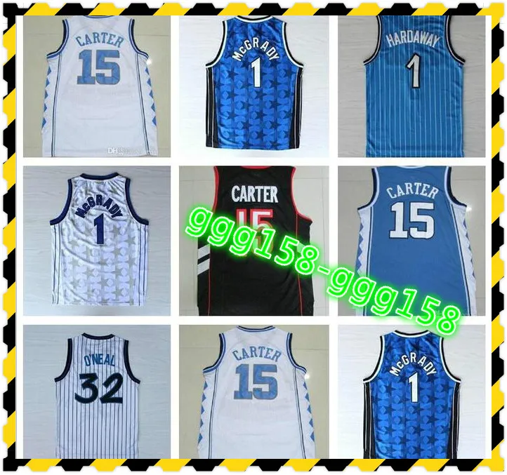 NCAA top Quality College North Carolina Men University Basketball Jerseys Tracy McGrady Penny 1 Hardaway Vince 15 Carter Shirt