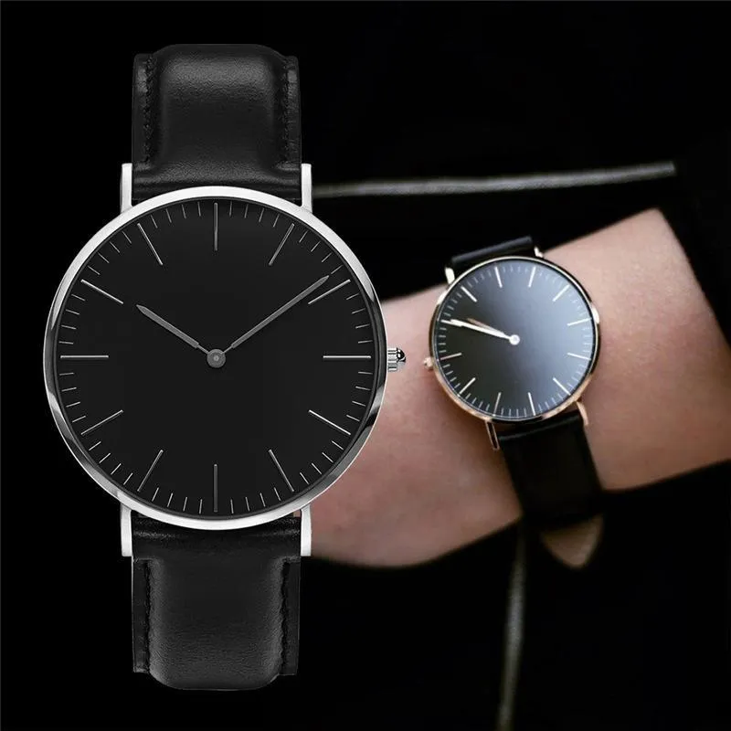 High Quality Mens Womens Watches 40mm 36mm Quartz Fashion Casual Watch Wristwatches Leather strap