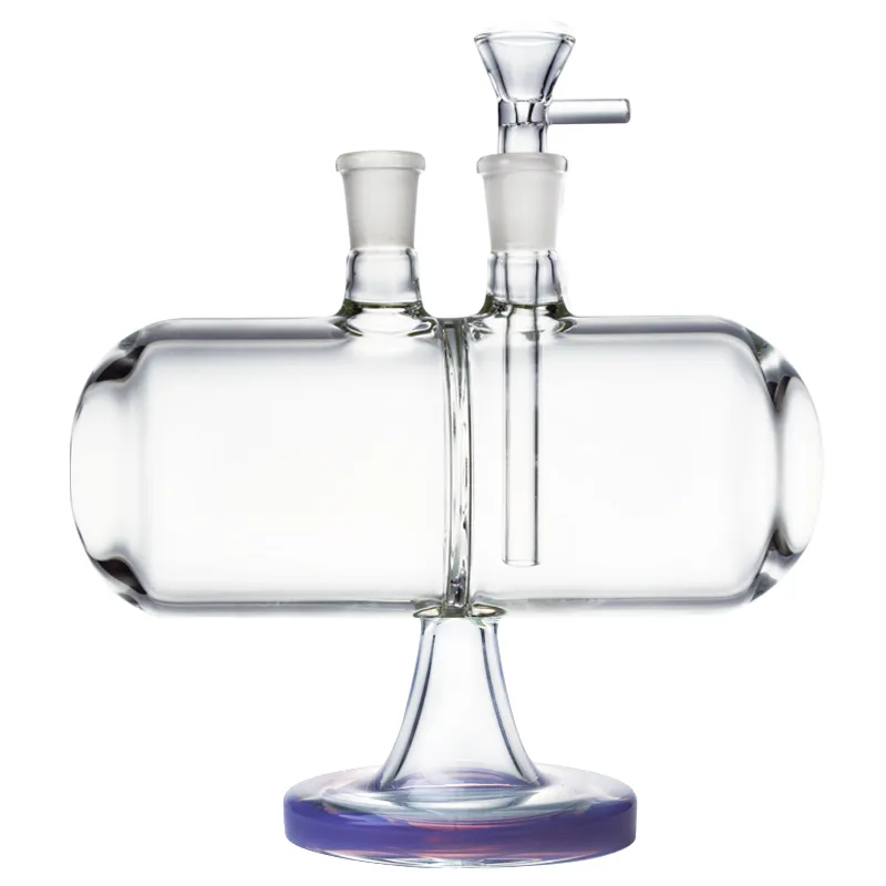 Unique Infinity Waterfall Inversible Gravity Bongs Narguilés 7 "Tuyaux d'eau de hauteur Huile Dab Rigs 14 Joint femelle avec bol en verre